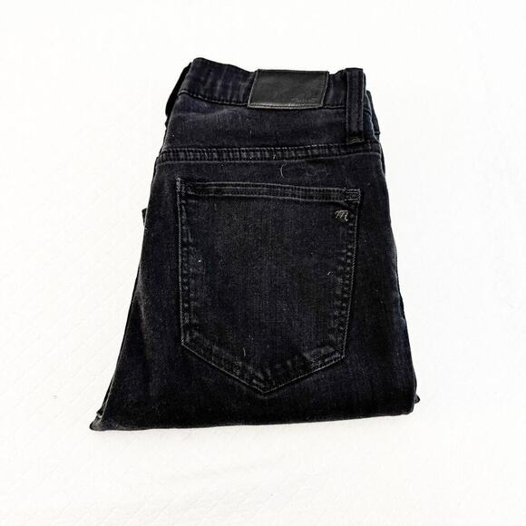 Madewell 9" Mid-Rise Skinny Black/Charcoal Wash Denim Jeans Size 28 - Picture 1 of 9